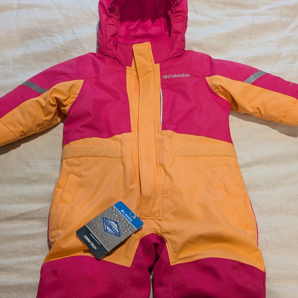 Columbia Fuchsia and Orange Snowsuit